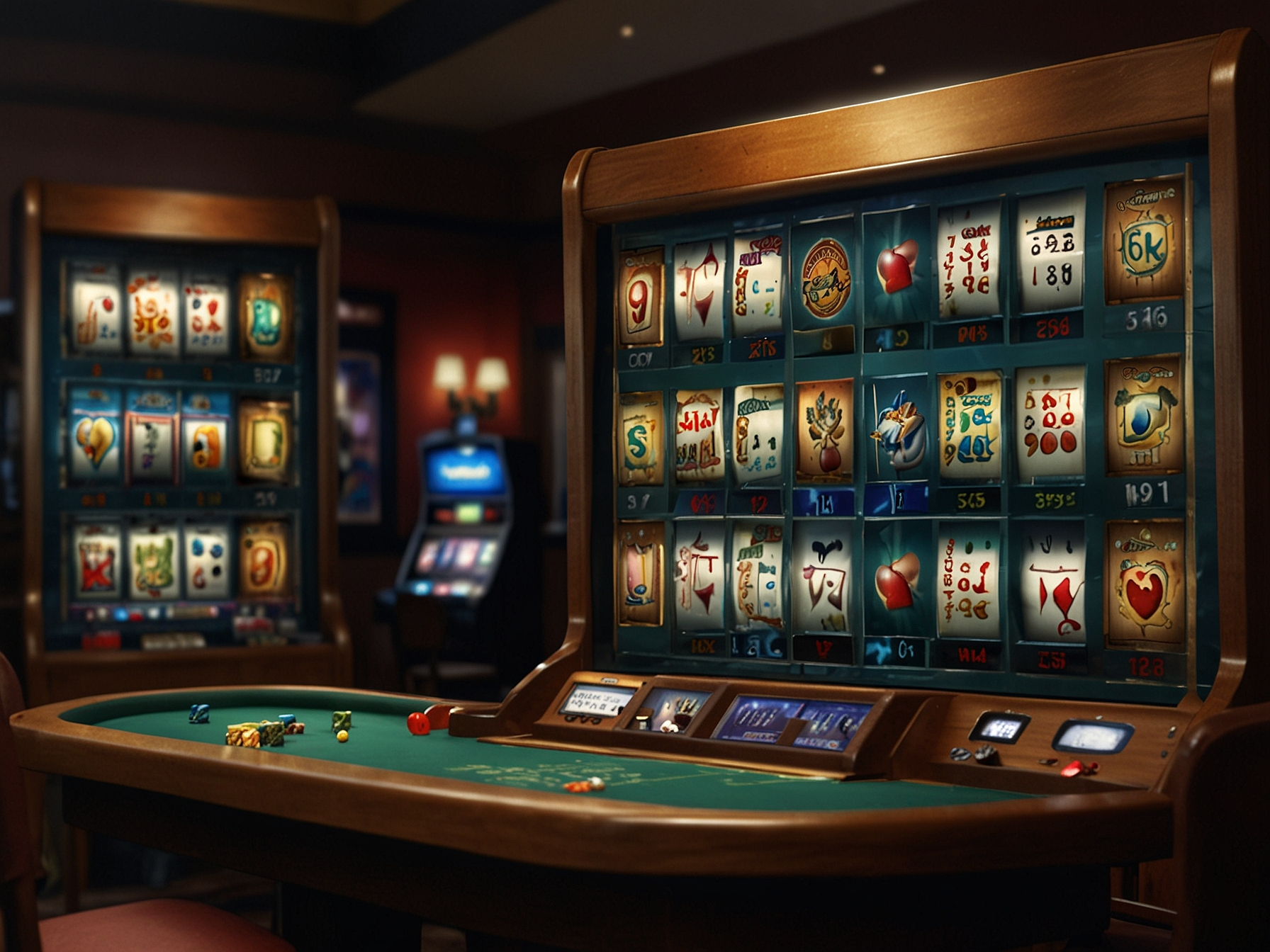 Selection of slots and live dealer thumbnails